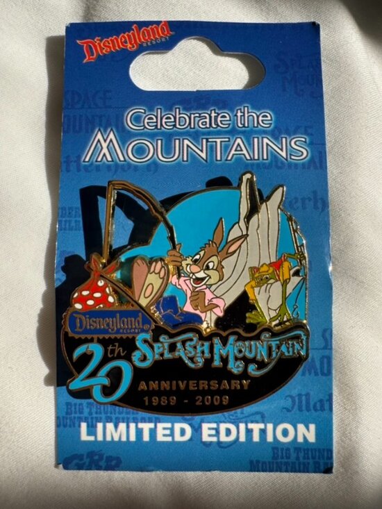 Disney Jewelry - NWT Disneyland Celebrate the Mountains Splash Mountain Brer Rabbit Brer Frog Pin